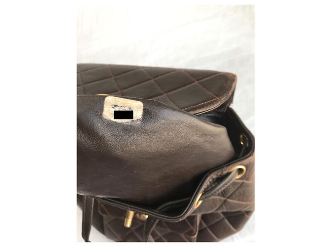 Chanel Mochila icónica Duma Brown Vintage Castaño Marrón oscuro - vista 20