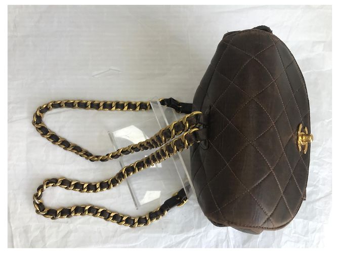Chanel Mochila icónica Duma Brown Vintage Castaño Marrón oscuro - vista 5
