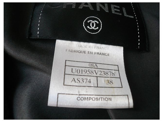CHANEL Dunkelgraue Tweedjacke T.38 - Ansicht 6