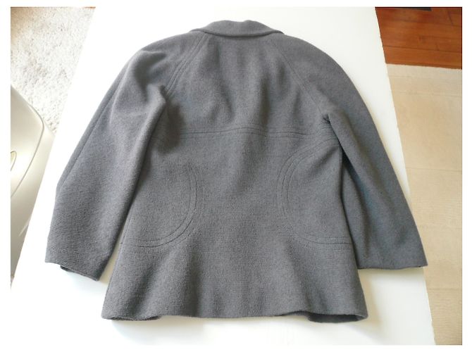CHANEL Dunkelgraue Tweedjacke T.38 - Ansicht 8