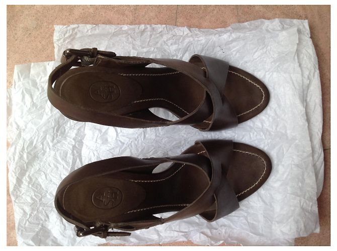 Sandali Ash in pelle marrone - vista 3