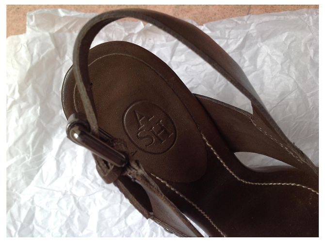 Sandali Ash in pelle marrone - vista 8