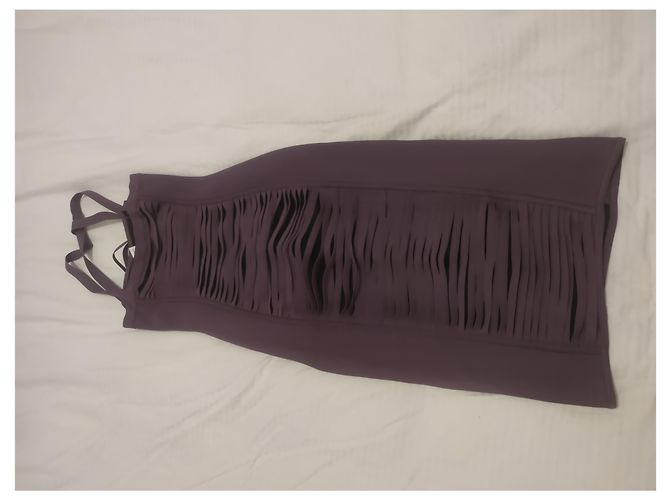 Vestido Herve Leger Morado de Viscosa Púrpura - vista 2