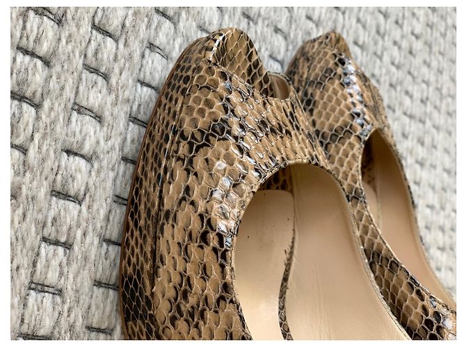Jimmy Choo Pyton naturfarbene Absätze Python drucken - Ansicht 3
