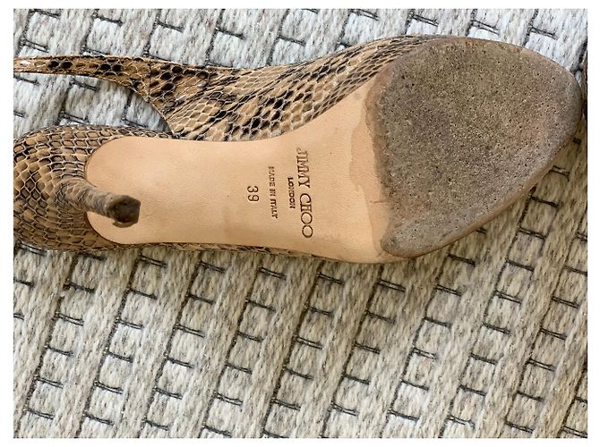 Jimmy Choo Pyton naturfarbene Absätze Python drucken - Ansicht 4