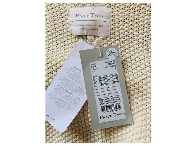 Autre Marque Part Two W Tesandra Cardigan Creme Baumwolle Gr L - Ansicht 4