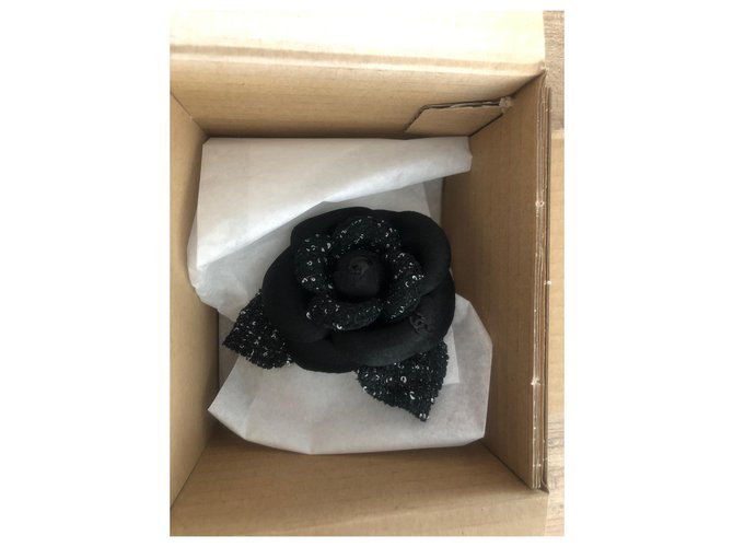 Chanel CAMELIA Negro Azul marino - vista 4