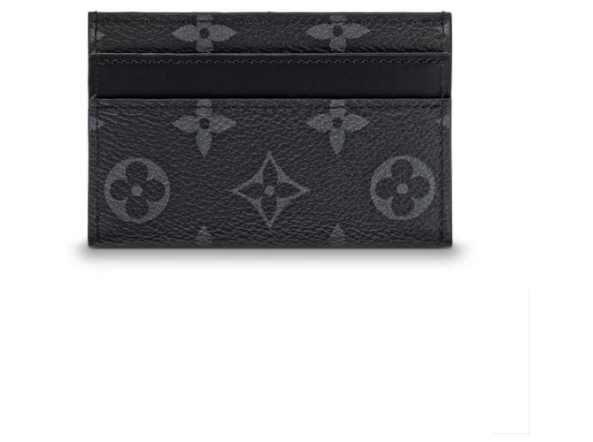 Louis Vuitton Monogram Eclipse Card Wallet Grey Leather - view 4