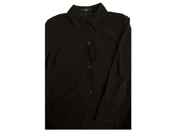 Laurèl Laurel Jeans Black Mesh Lined Fabric Button Front Lightweight Jacket size 40 - view 5