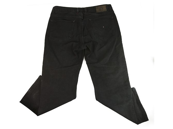 Tommy Hilfiger Madison Schwarze Baumwolle Herren Freizeithose Hosengröße 36 / 38 - Ansicht 2