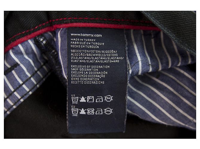 Tommy Hilfiger Madison Schwarze Baumwolle Herren Freizeithose Hosengröße 36 / 38 - Ansicht 4