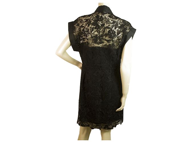 Autre Marque Zwanzig 29 Mini Black Lace m. Druckknöpfe Ärmelloses Minikleid Größe S. - Ansicht 2