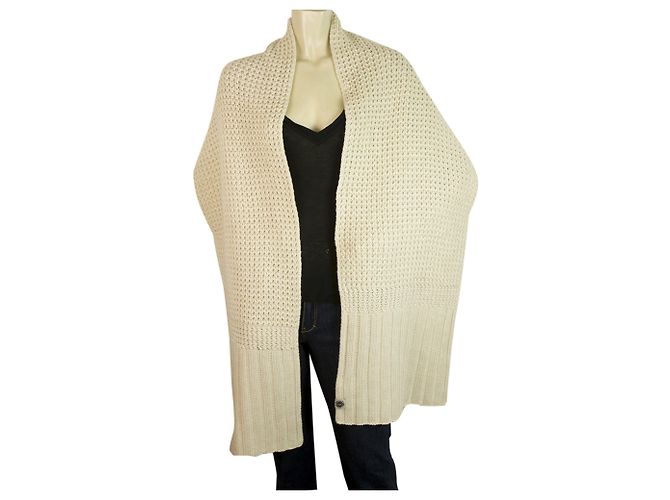 UGG Cream Knit Woolen Sehr lange warme Winterschal Wrap Cache Col. - Ansicht 2