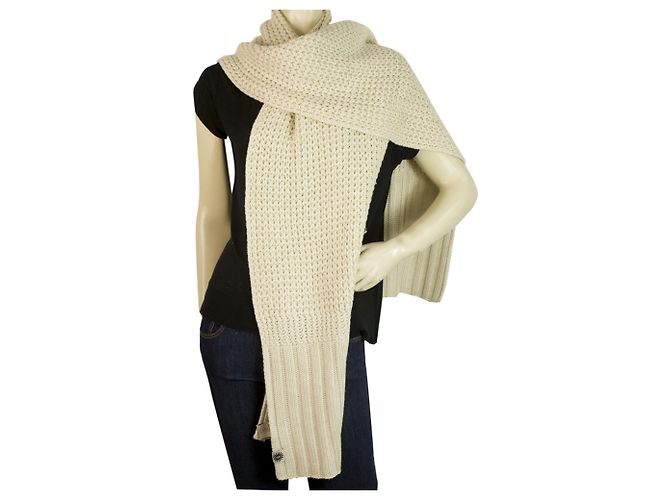 UGG Cream Knit Woolen Sehr lange warme Winterschal Wrap Cache Col. - Ansicht 3