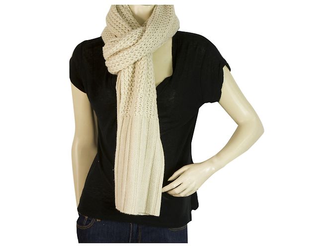 UGG Cream Knit Woolen Sehr lange warme Winterschal Wrap Cache Col. - Ansicht 4
