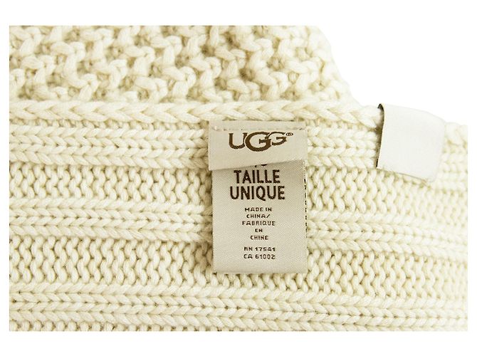 UGG Cream Knit Woolen Sehr lange warme Winterschal Wrap Cache Col. - Ansicht 6