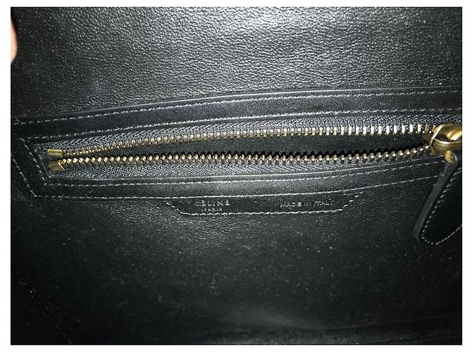 Borsa Céline Luggage Rossa ed Eggshell Pelle e Lino Rosso Bianco sporco - vista 8