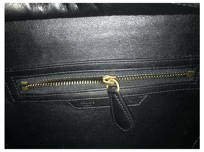 Borsa Céline Luggage Rossa ed Eggshell Pelle e Lino Rosso Bianco sporco - vista 9