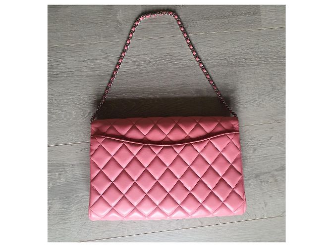 Bolsa Chanel Timeless Rosa Coral em pele de vitelo - vista 5