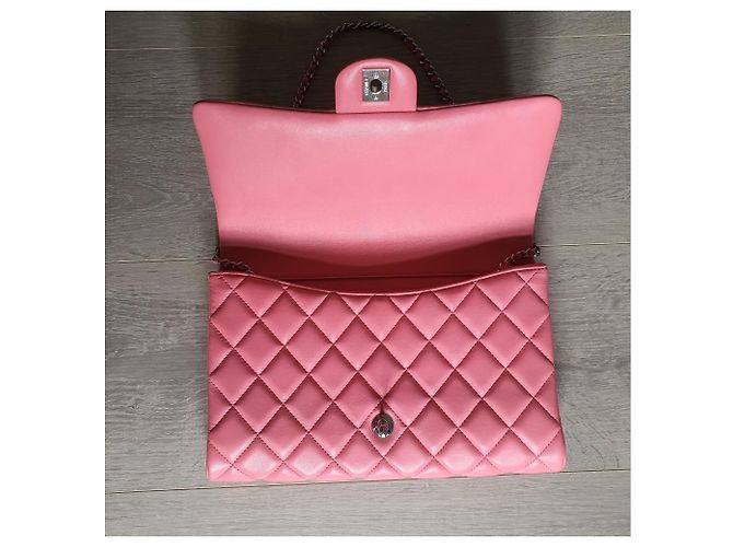 Bolsa Chanel Timeless Rosa Coral em pele de vitelo - vista 6