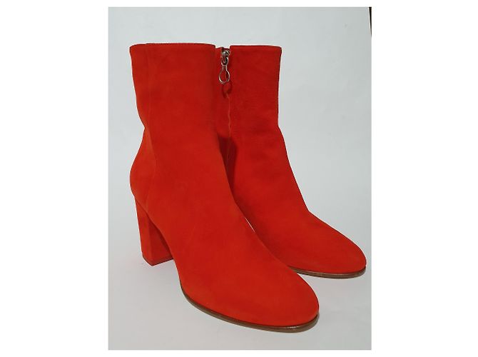 Botas Aeyde de gamuza naranja - vista 2
