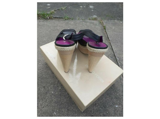Sergio Rossi Slingback Peeptoes aus Leder Schwarz - Ansicht 5