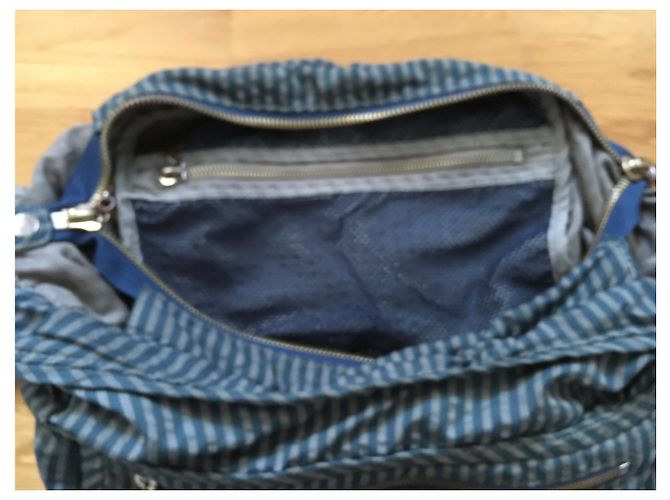 Stella Mc Cartney borsa in tessuto a righe Stella McCartney / Lesportsac Blu Grigio - vista 5