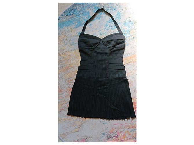 Pierre Balmain Schwarzes Plissee Strickkleid - Ansicht 9