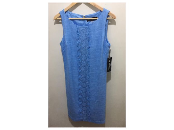 Karl Lagerfeld Tweedkleid mit Spitzendetail Hellblau - Ansicht 4