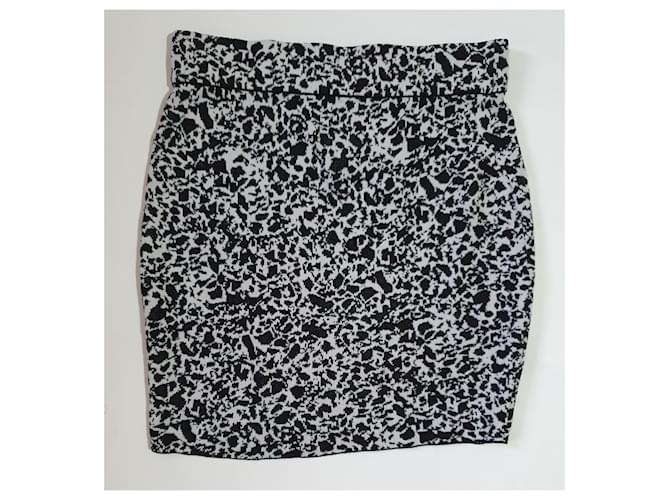 Falda Samsoe & Samsoe Negra Blanca Poliéster XS Negro Blanco - vista 2