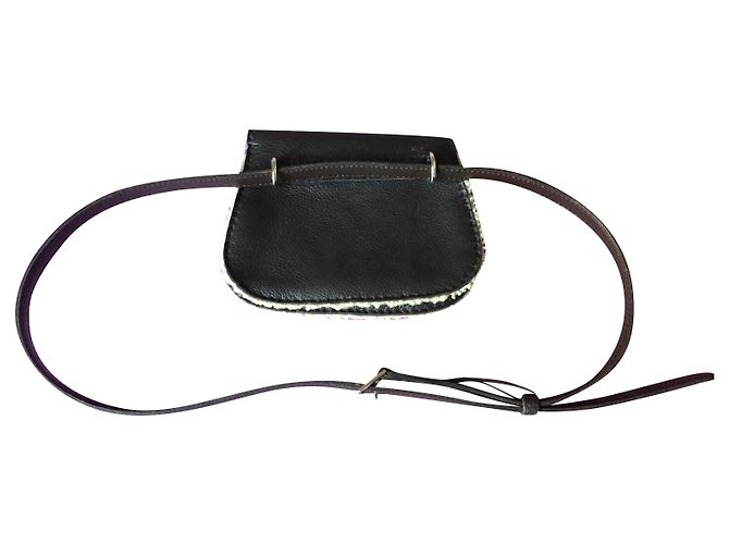 Hermès Marsupio HERMES in pelle Marrone scuro - vista 2