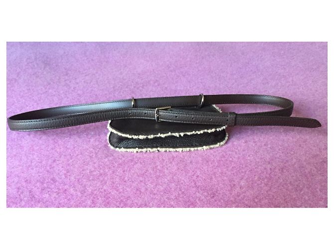 Hermès Marsupio HERMES in pelle Marrone scuro - vista 5