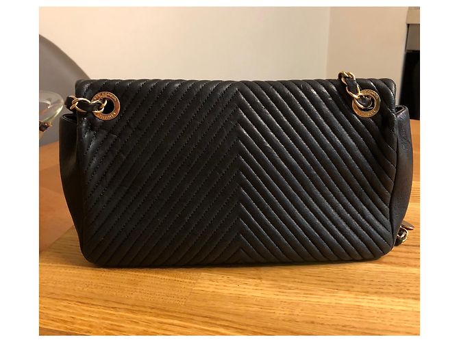 Chanel Borsa chevron senza tempo Nero - vista 15