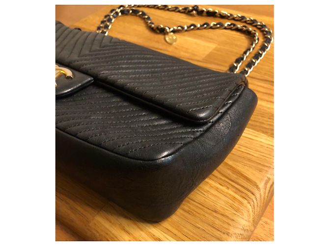 Chanel Borsa chevron senza tempo Nero - vista 3