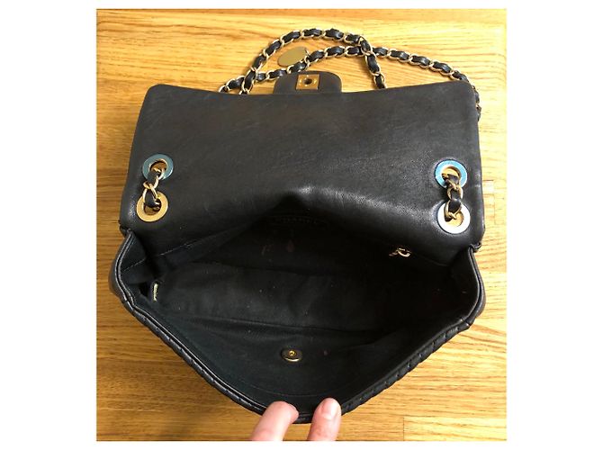 Chanel Borsa chevron senza tempo Nero - vista 9