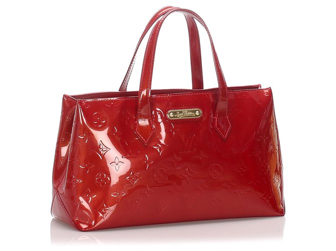 Louis Vuitton Red Vernis Wilshire PM Cuir Cuir vernis Rouge ref.193324