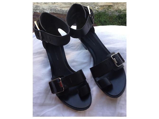 Sandali Alexander Wang in pelle nera Nero - vista 3