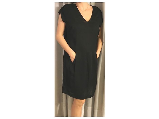 Vestido negro de viscosa Bimba & Lola - vista 11