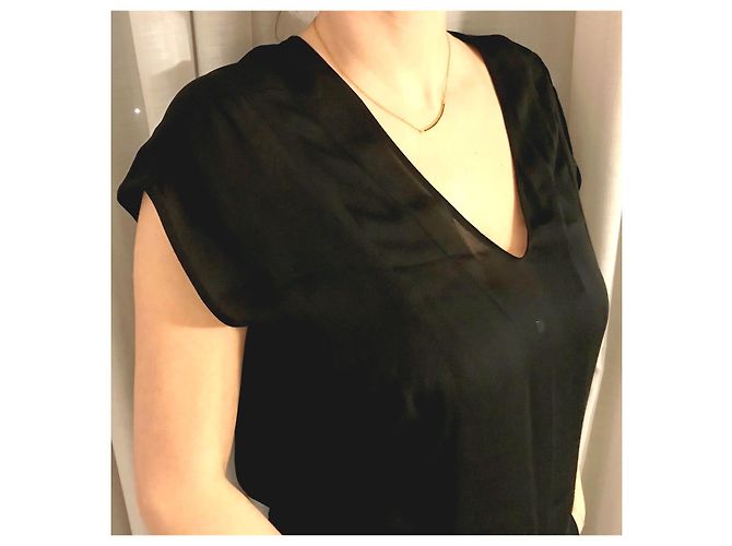 Vestido negro de viscosa Bimba & Lola - vista 12