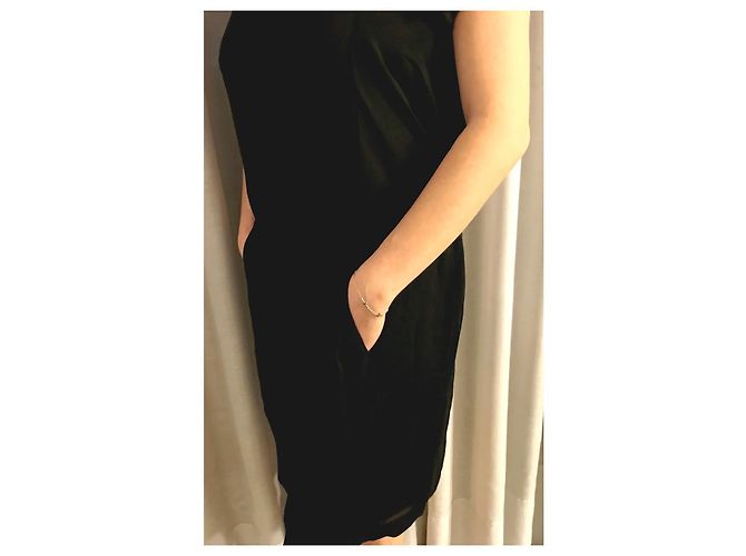 Vestido negro de viscosa Bimba & Lola - vista 13