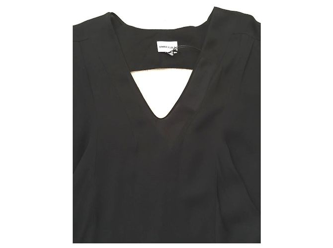 Vestido negro de viscosa Bimba & Lola - vista 8