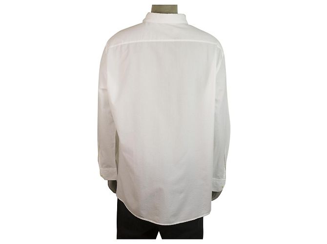 Ermenegildo Zegna Classic Camicia bianca manica lunga in cotone da uomo 3XL Bianco - vista 2