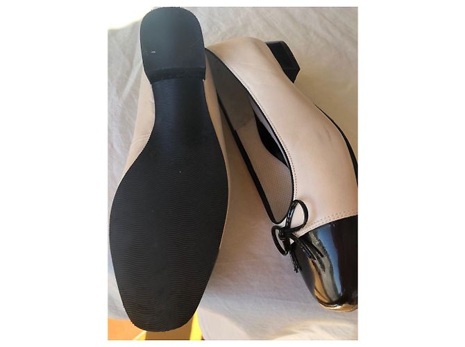 Autre Marque ARA Ballerine in pelle beige e vernice nera - vista 4