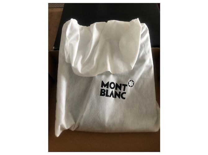 Bolsa Clutch Montblanc Nightflight em couro preto - vista 3