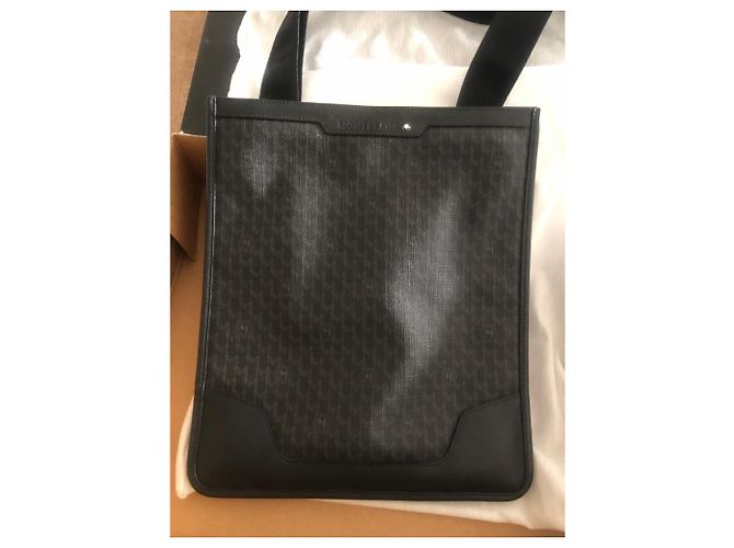 Bolsa Clutch Montblanc Nightflight em couro preto - vista 4