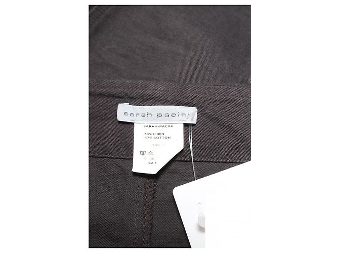Autre Marque Falda gris Sarah Pacini Hug Me de algodón y lino - vista 3