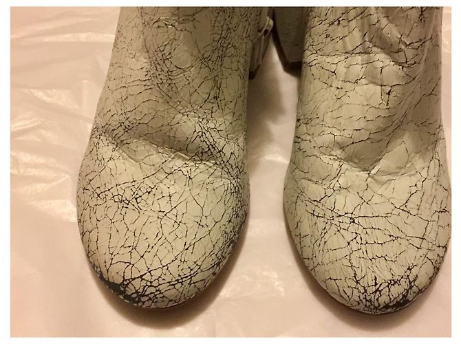 Mm6 Botas com tornozelo Preto Branco - vista 11