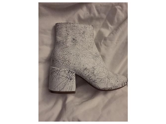 Mm6 Botas com tornozelo Preto Branco - vista 4