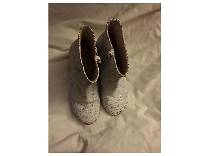 Mm6 Botas com tornozelo Preto Branco - vista 5