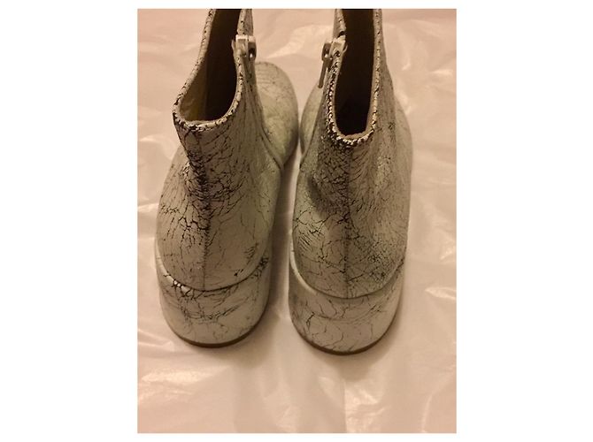 Mm6 Botas com tornozelo Preto Branco - vista 8